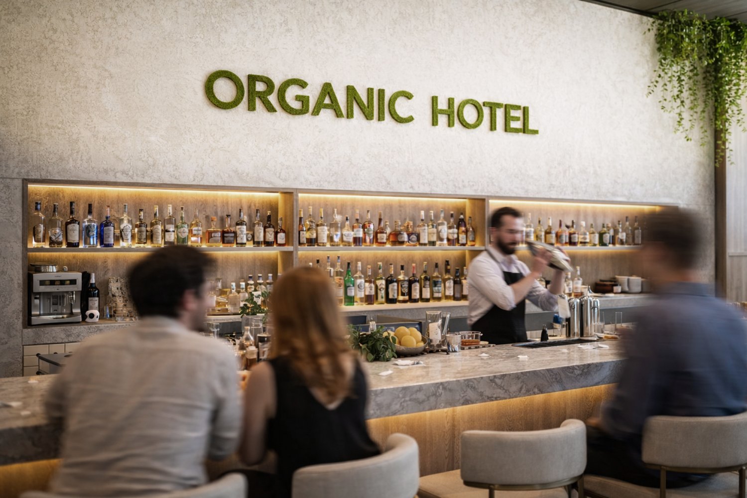 Udskårne bogstaver med græs til virksomheder