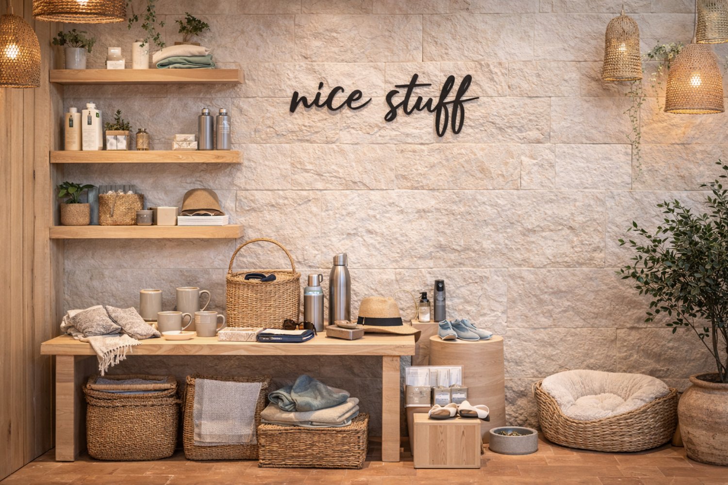 Udskåret træskilt til væg