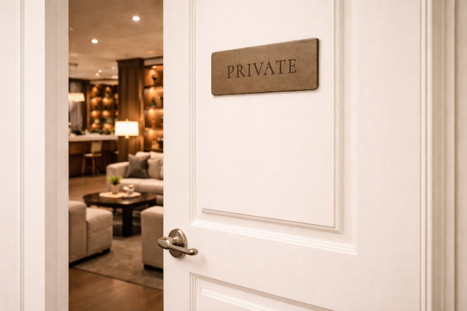 Dørskilte i læder til virksomheder