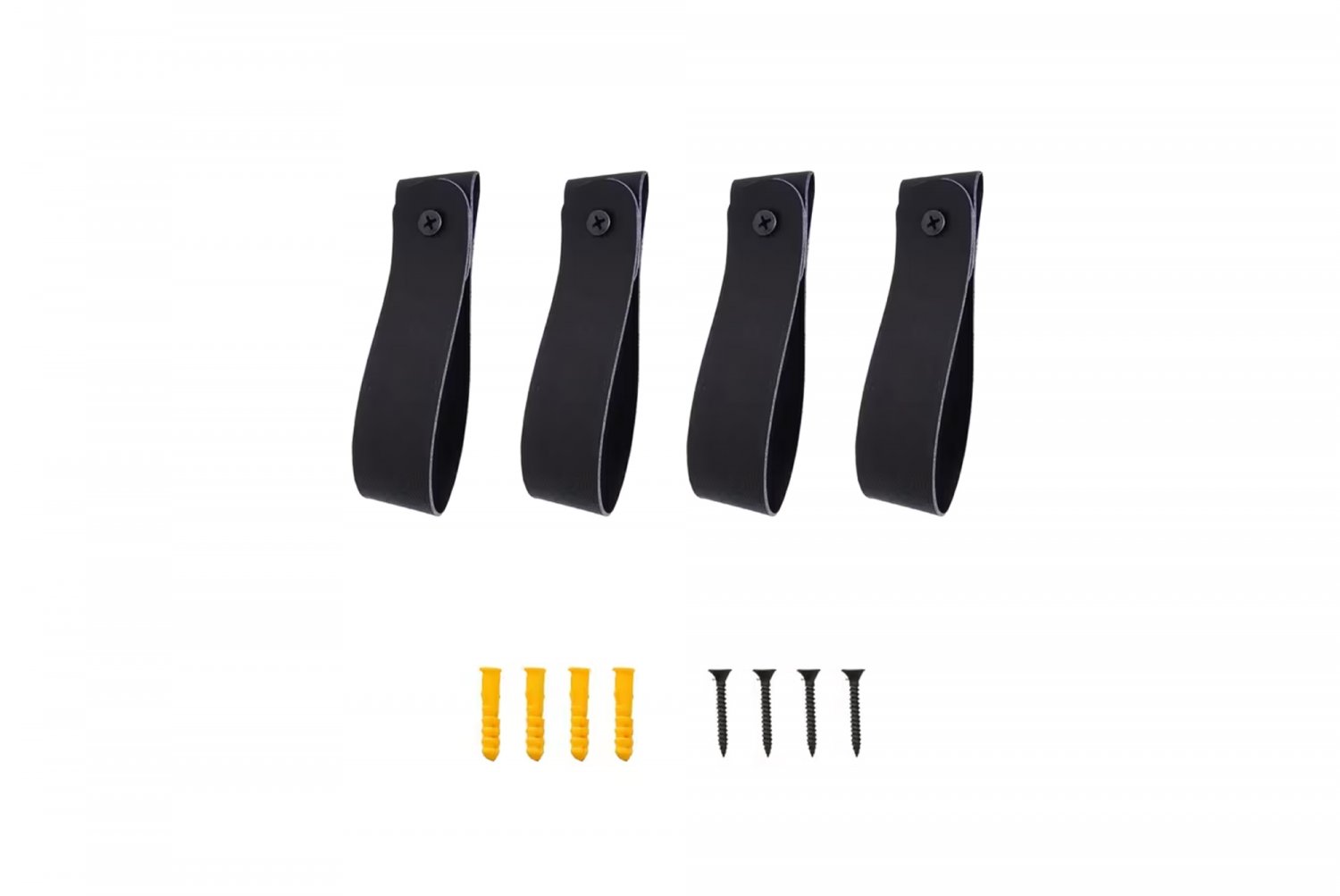 Læderkroge til skilteophæng på væg