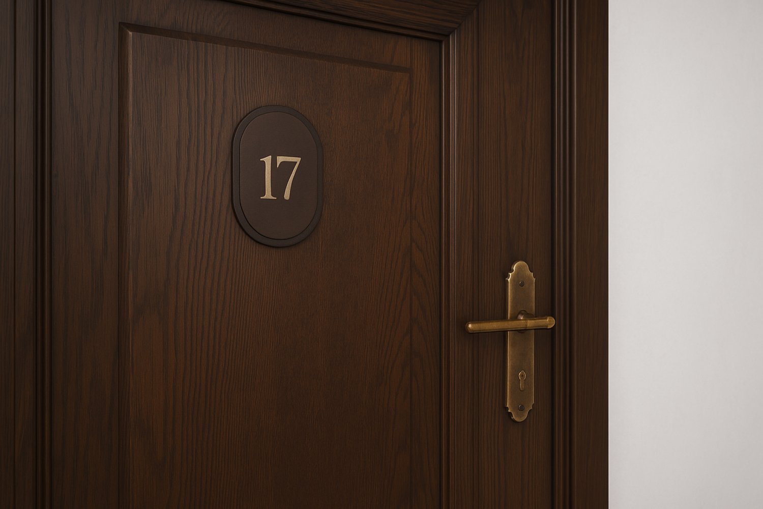 Hotel værelsesnumre i læder