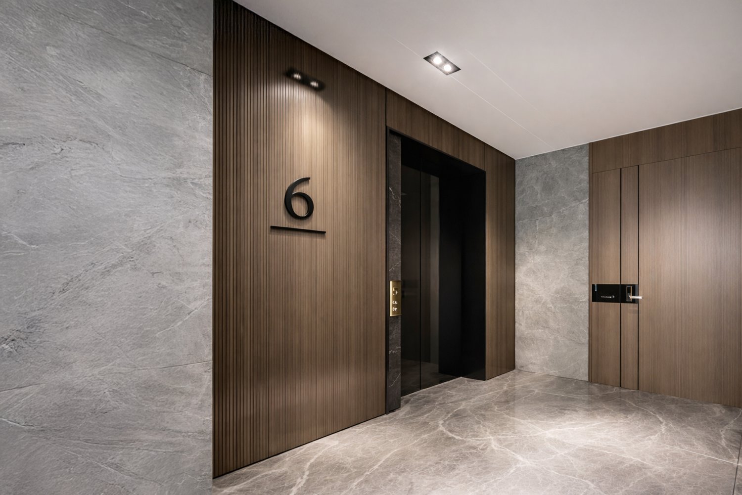 Store udskårne etage nummer til hotel