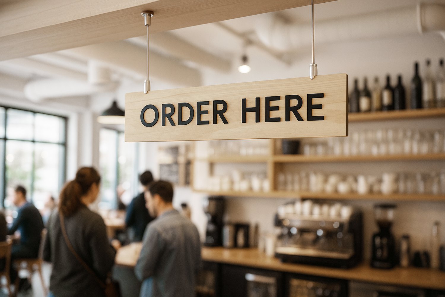 3D Bestillingskilt til cafe & restaurant
