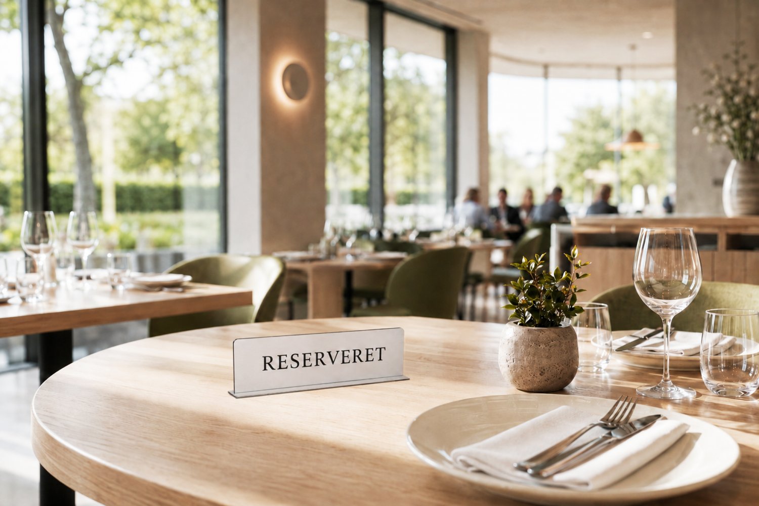 Reservationskilte i metallisk akryl