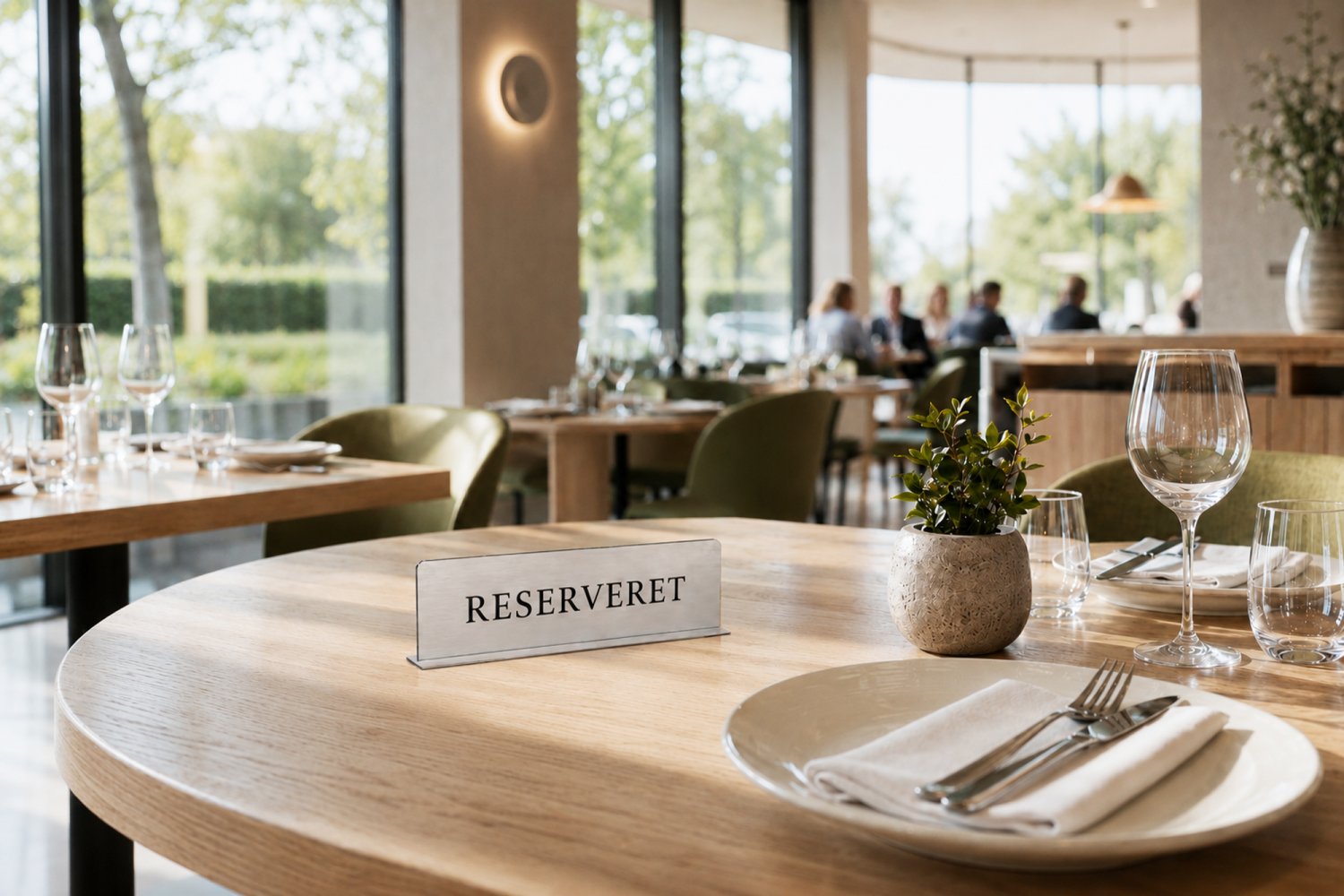 Reservationskilte i metallisk akryl