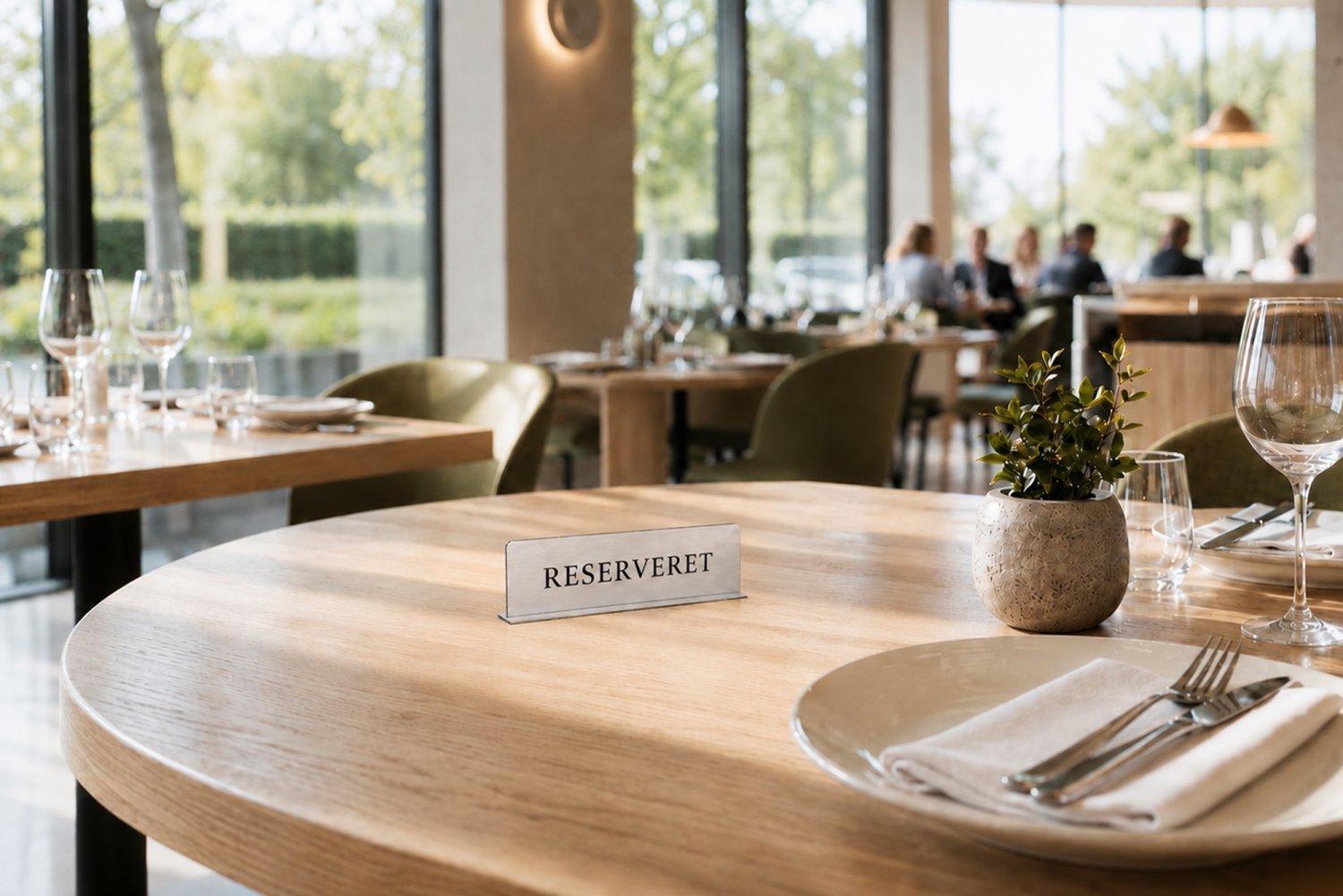 Reservationskilte i metallisk akryl