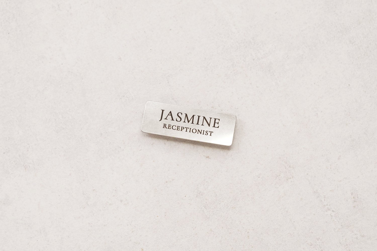 Personale navneskilte med magneter i rustfrit stål