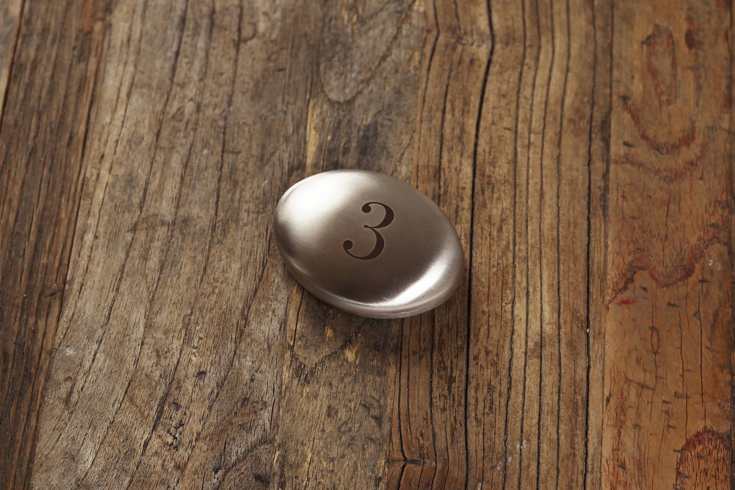 Små restaurant bordnumre i stål