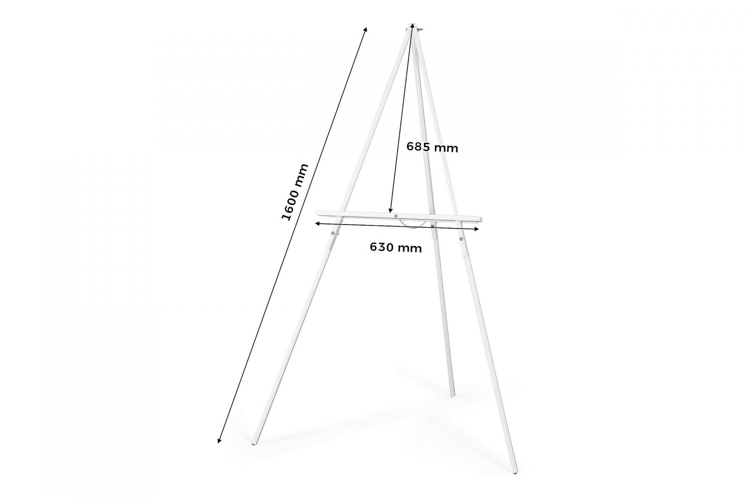 Hvidt staffeli i træ