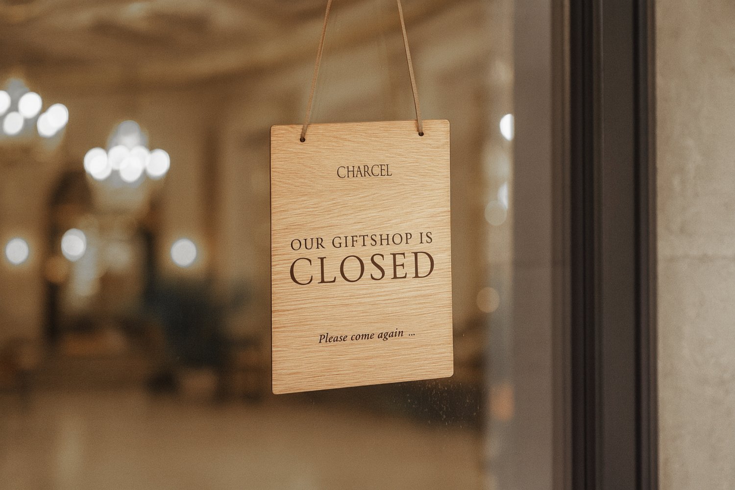 Åben / Lukket skilt i træ